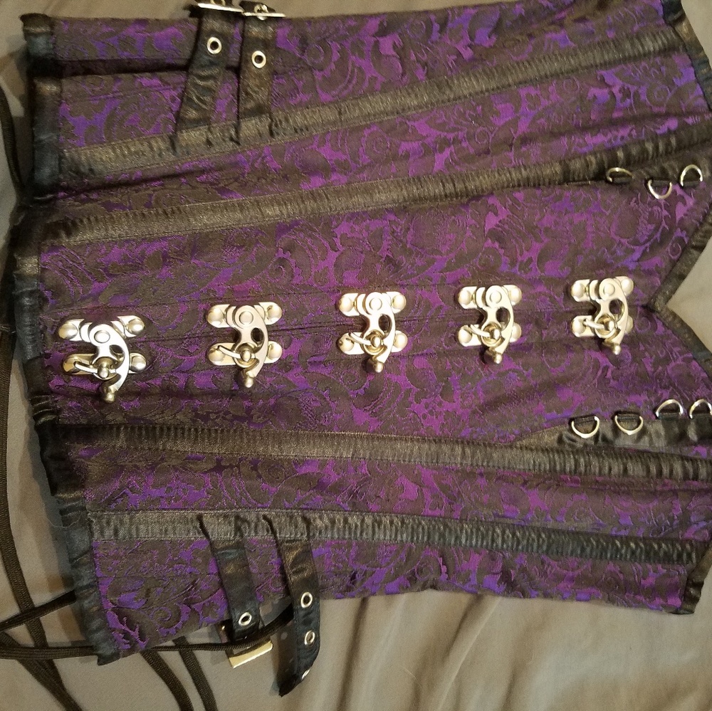 Purple steampunk corset